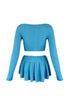 As Time Goes Fuzzy Cardigan Top & Skirt SET matching sets EDGE